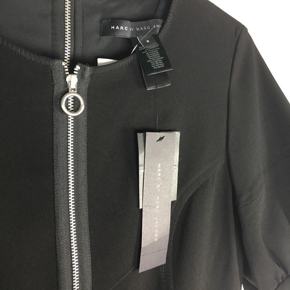 New Marc By Marc Jacobs Black Zipper Dress 2 - Picture 3 of 4